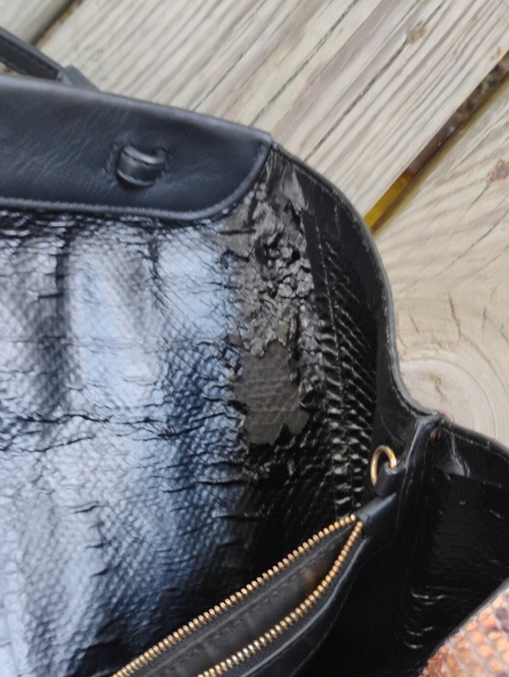 Furla 3 Compartment Snake-Print Tote Bag in Brown and Black - Picture 15 of 16